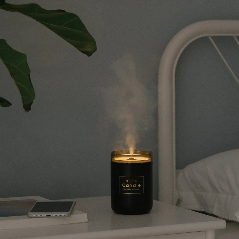 Air Humidifier LED Candle Mist Maker